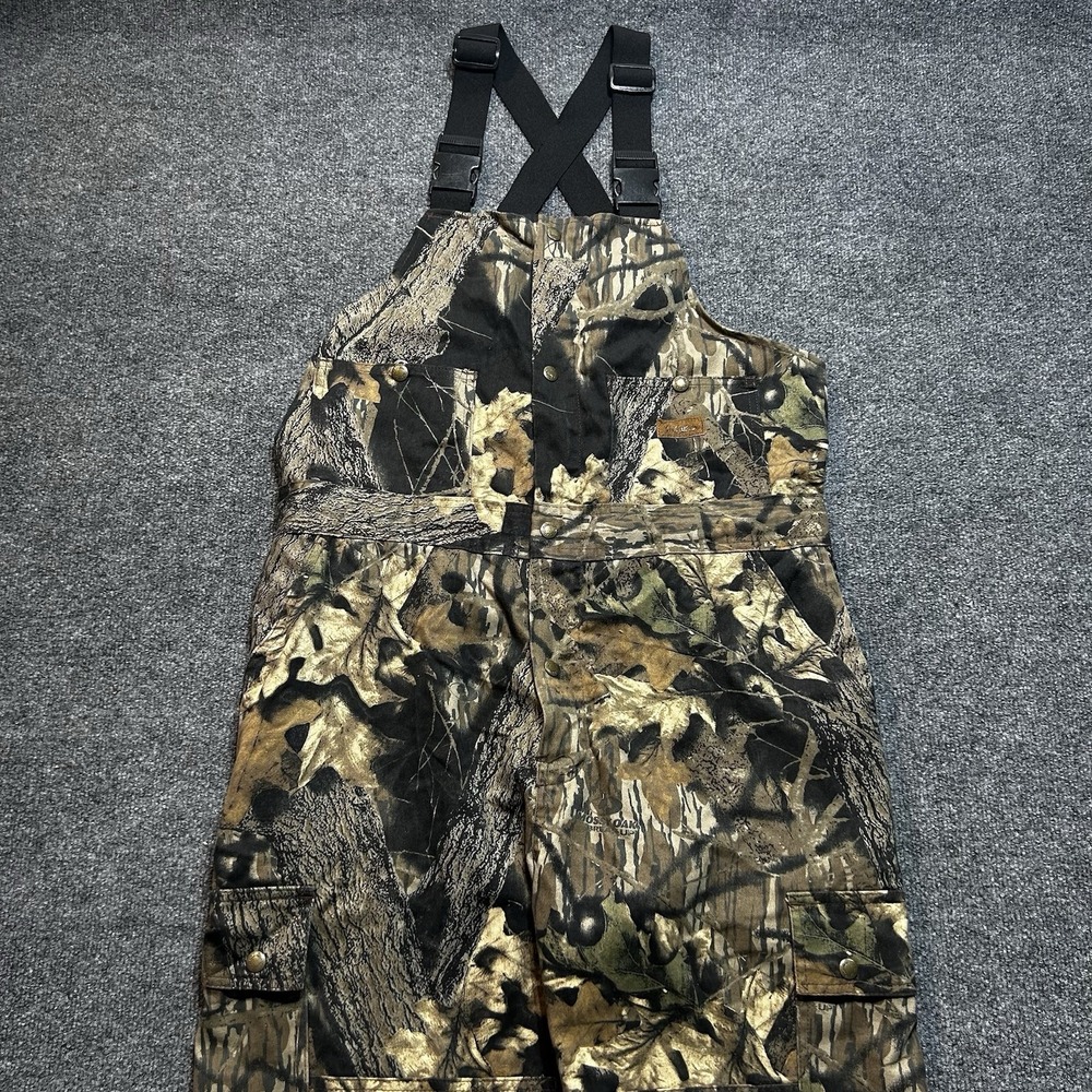 Vintage Cabelas Lightweight Camo Hunting Bib Overalls Men's Large Regular